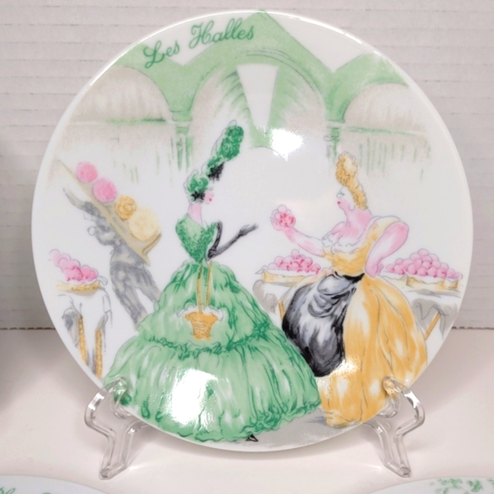 Limoges Les Parisiennes Philippe Deshoulieres Plates Appetizer Dessert Decor - Picture 5 of 10